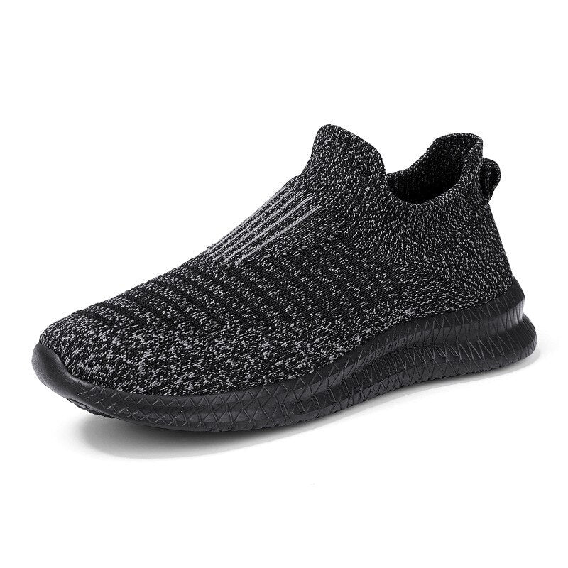 Vibonanza | Herensneakers Slip-On Lichtgewicht Grijs Zwart