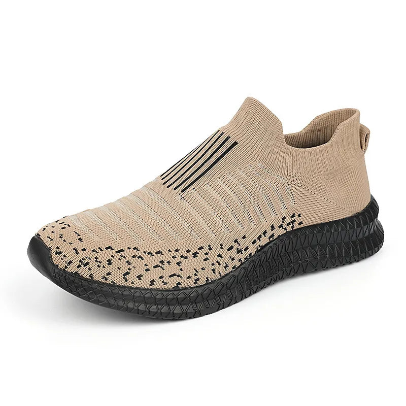 Vibonanza | Herensneakers Slip-On Lichtgewicht Grijs Zwart