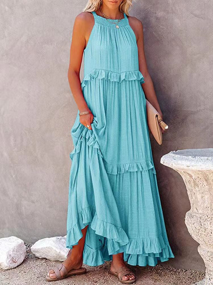 Vibonanza | Elegante Mouwloze A-lijn Zomerjurk