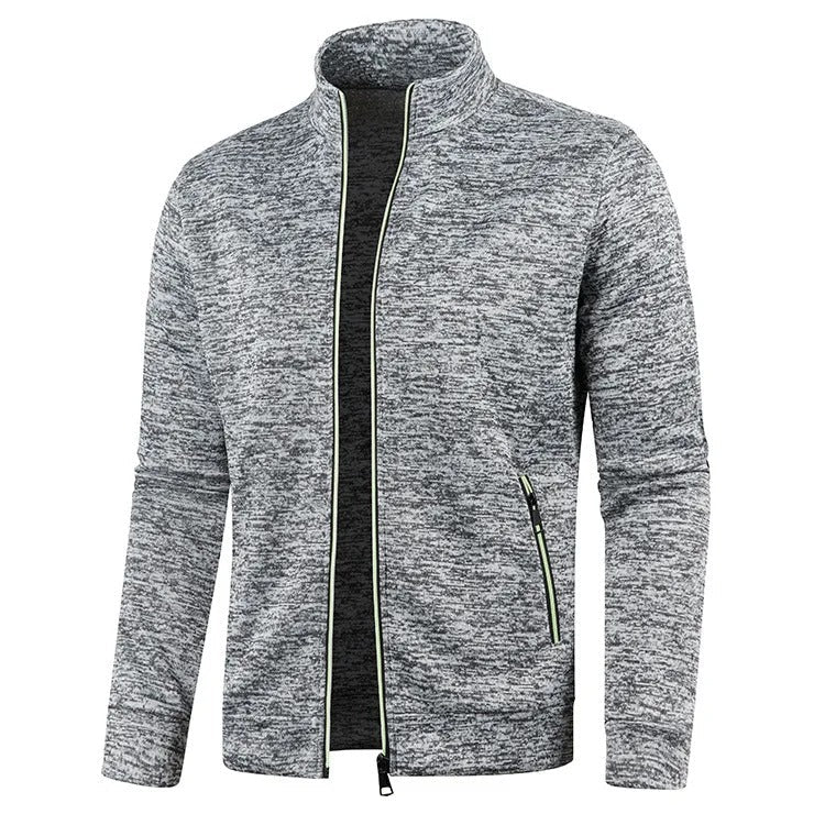 Vibonanza | Grijze Herenjas met Turtleneck en Zakken