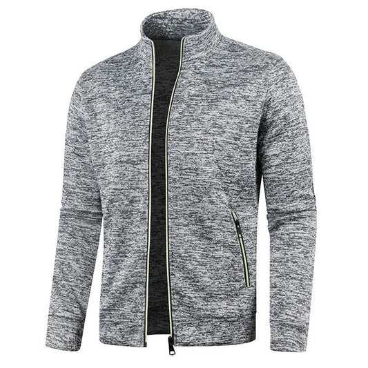 Vibonanza | Grijze Herenjas met Turtleneck en Zakken