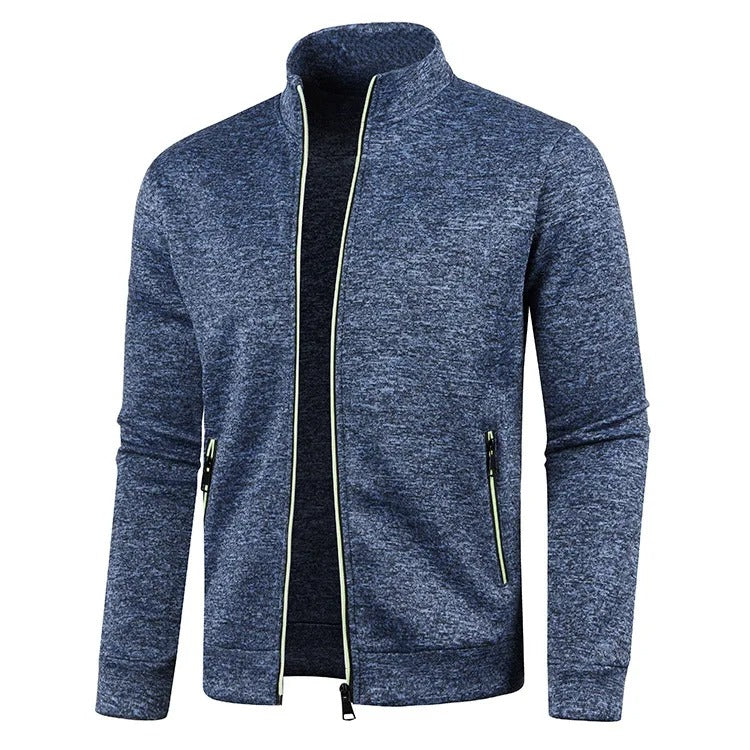 Vibonanza | Grijze Herenjas met Turtleneck en Zakken