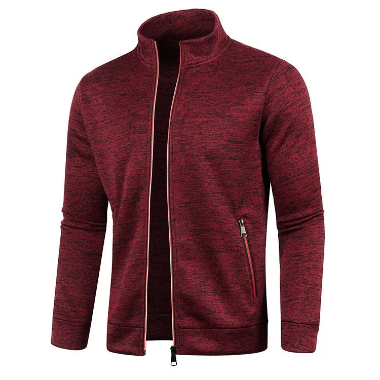 Vibonanza | Grijze Herenjas met Turtleneck en Zakken