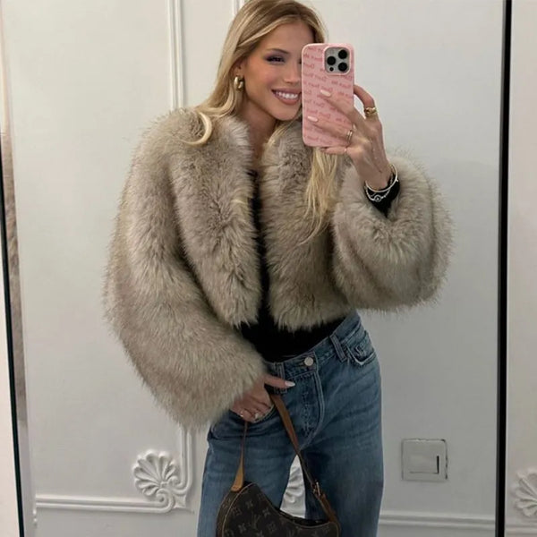 Vibonanza | Dames Zwarte Faux Fur Winterjas